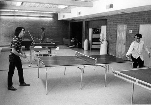 Playing ping pong