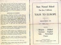 Tour to Europe pamphlet
