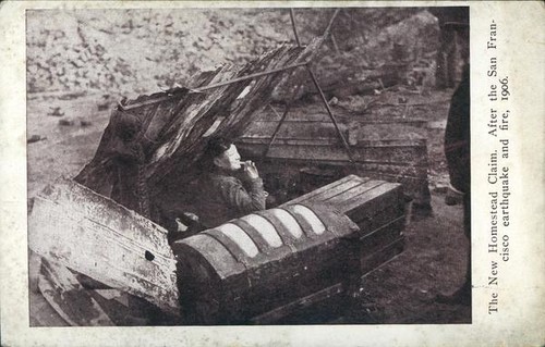 Makeshift dwelling after the 1906 earthquake