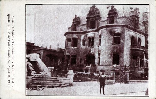 Spreckels' Mansion after the 1906 earthquake