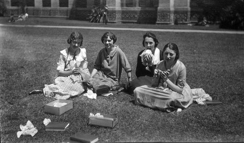 Students having lunch