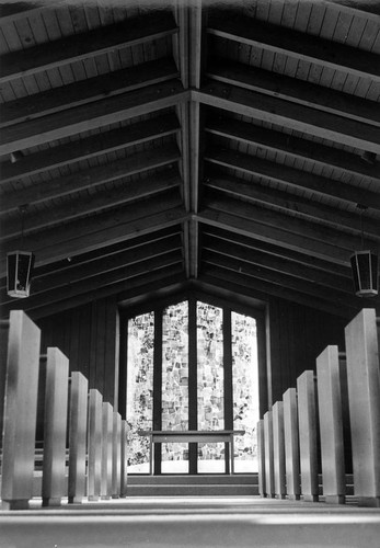 Inside view of the University chapel