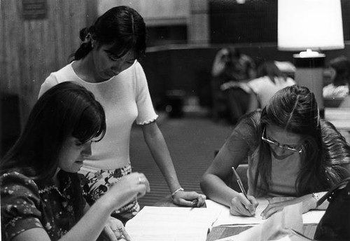 Students studying