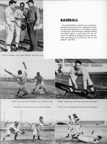 San Jose State College baseball team