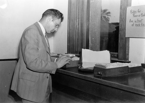 Reserve book room counter