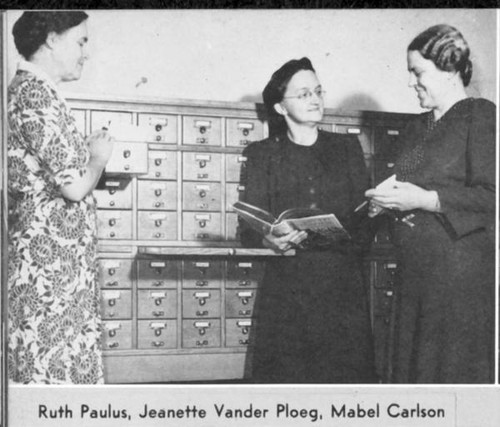 Ruth Paulus, Jeanette Vander Ploeg and Mabel Carlson