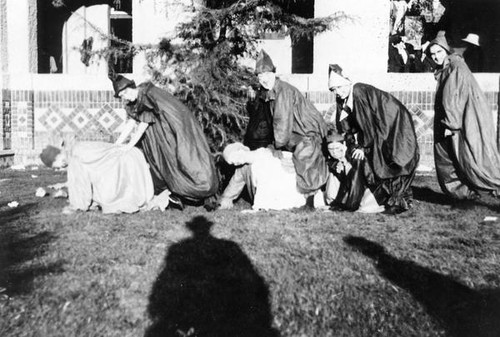 Students in costumes on "Campus day."