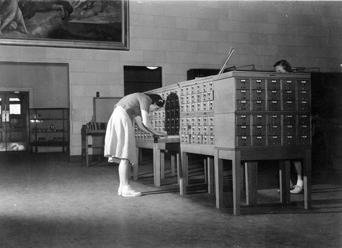 Library card catalog files