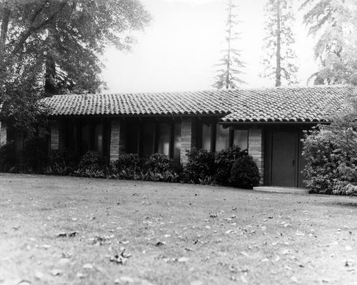 Back view of university chapel building