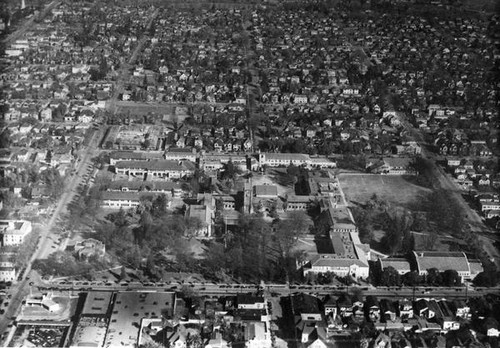 Aerial view of San Jose State College