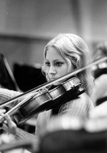 Student playing the violin