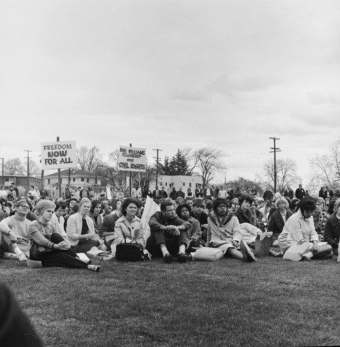 Student and Faculty Civil Rights Rally, San Jose State College, February 28, 1964