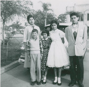 Aparicio siblings during Easter, East Los Angeles, California