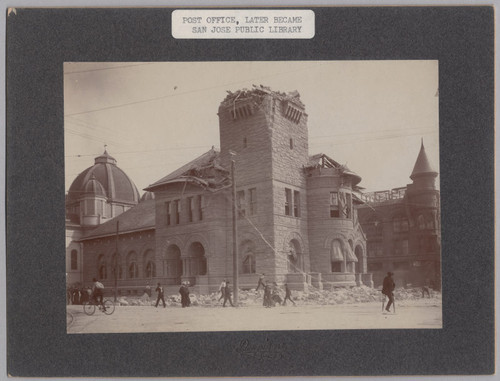 Earthquake Damaged San Jose Main Post Office, 1906