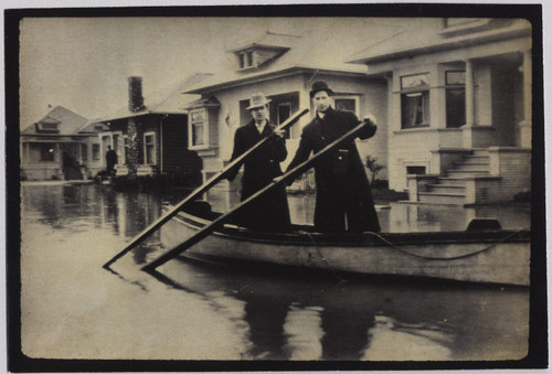 Boating Down a Flooded San Jose Street, 1911