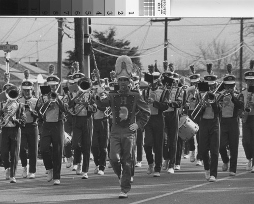 Hillsdale High School band in parade