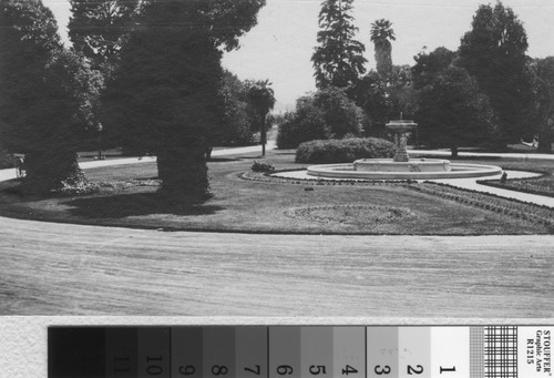 Peninsula Hotel grounds looking west