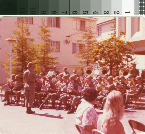 Dedication of Memorial Room at San Mateo Library 8/9/74 - 6th Army Band