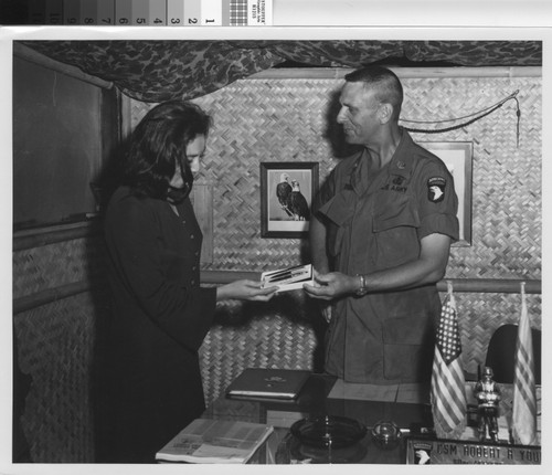 Army photo - L. (Giese) Patterson Vietnam visit