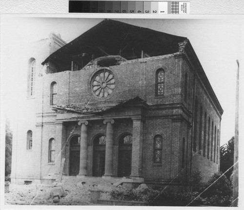 St. Matthew's Catholic Church after the 1906 earthquake