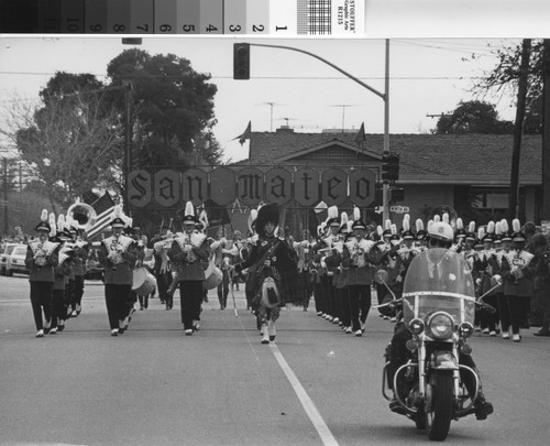 SM High School band in parade San Mateo High School band in parade