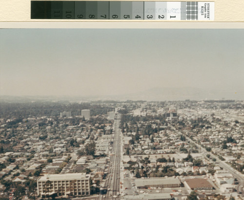 1970s Aerial View looking up El Camino Real