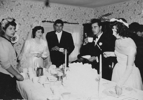 A table at the reception of Daniel and Lupe Herrera