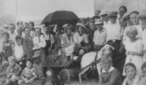 Original "Our Gang" members, silent films in the late 20's, at the opening of the Broadway Theater on 400 block North Broadway