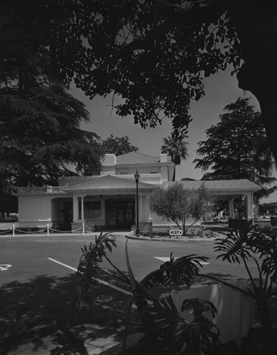 View of the rear from the parking lot of the Dr. Julius Crane house on 518 N. Broadway