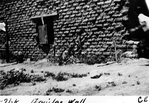 Aguilar wall, adobe