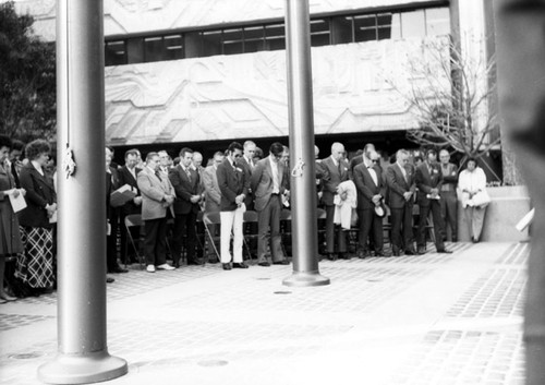 Audience at the dedication of City Hall on February 9, 1973