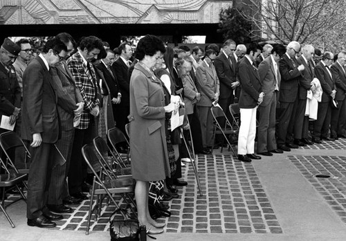 Audience at dedication of Santa Ana City Hall on February 9, 1973