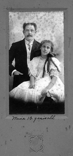 W. Frank Harris Bandmaster of the Columbia Club Band with his daughter Marie