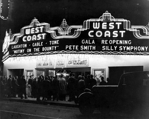 Fox West Coast Theater on Main St. in the early 1930's