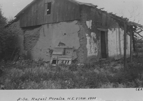 N. E. view of Rafael Peralta adobe in 1935