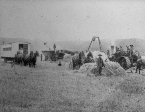 Threshing crew