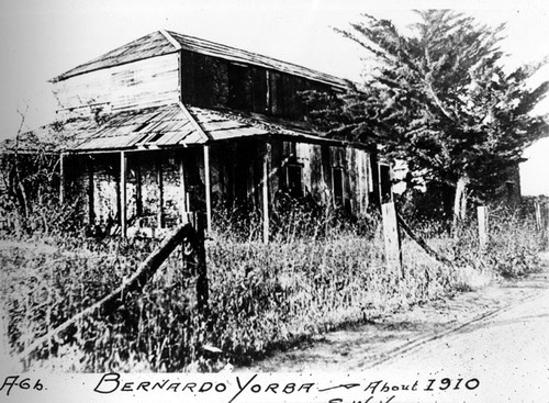 S. W. view of the Bernardo Yorba adobe on Rancho Santiago de Santa Ana about 1910