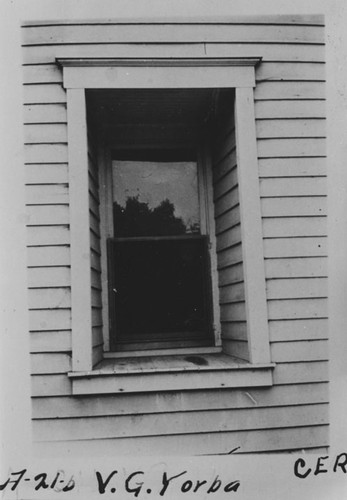 V. G. Yorba window, 1936