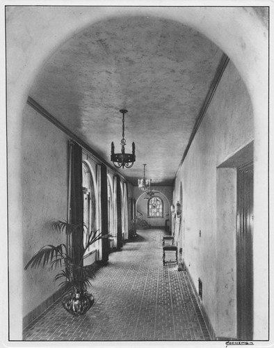 View down a long Hall in the Philip Stanton residence on Brookhurst Road in Anaheim