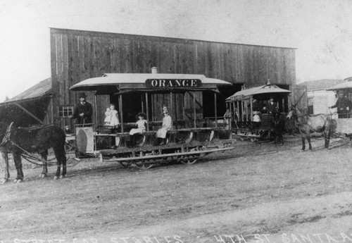 Horse-drawn Street Cars in 1890