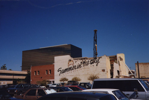 The Broadway Theater on N Broadway in the process of being torn down, 1990