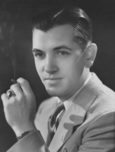 Portrait of an unidentified man smoking a cigarette