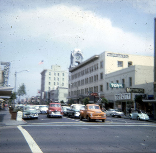 Looking east on Fourth Street from the corner of Birch