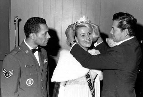 Crowning Miss Air Force Santa Ana Centennial at the Air Force Ball in 1969