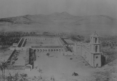 Mission San Juan Capistrano at the height of prosperity