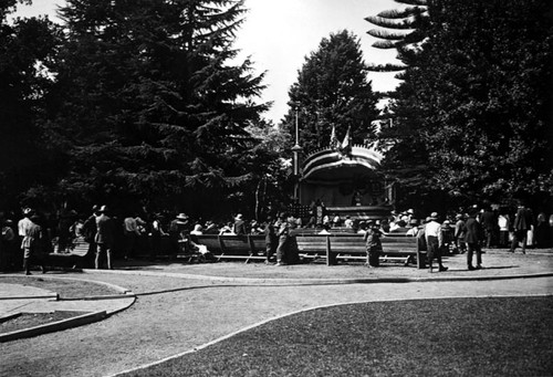 Band shell at Birch Park in the 1920's