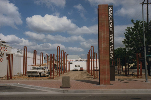 Construction at French and 4th Streets for Fiesta Marketplace project looking south from 4th Street