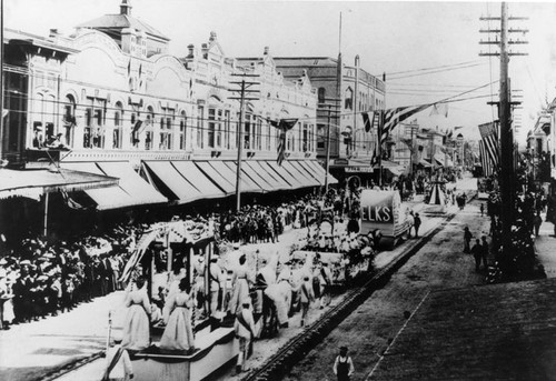 Parade on East Fourth Street about 1905