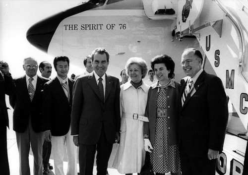 Group photo with President and Mrs. Nixon on April 8, 1973