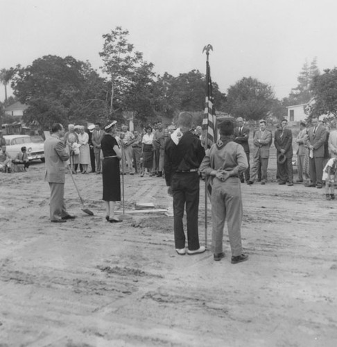 Santa Ana Public Library groundbreaking, 1958